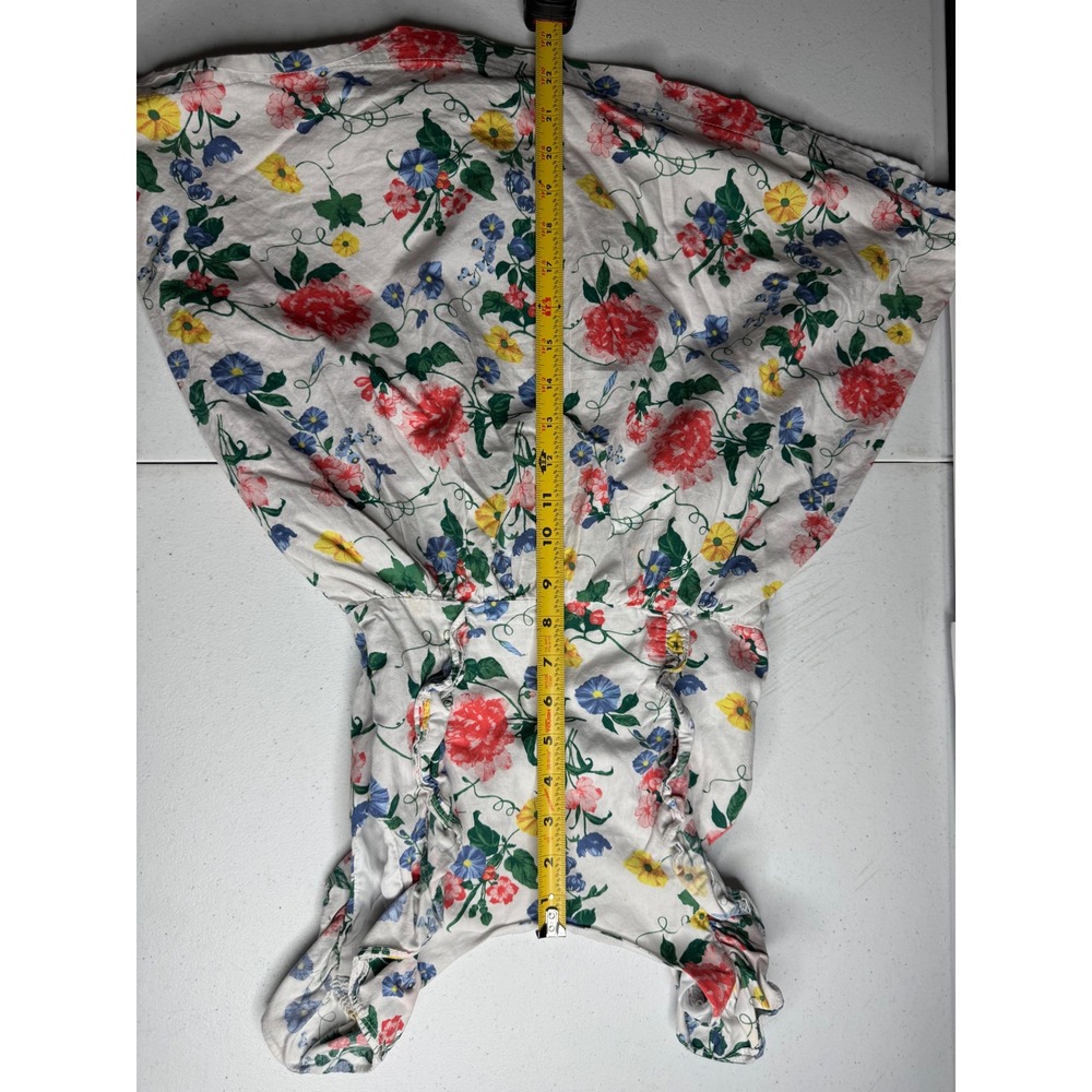 btween Girls Floral Ruffle Bow‎ Back Dress White Size 6X - Picture 8 of 9